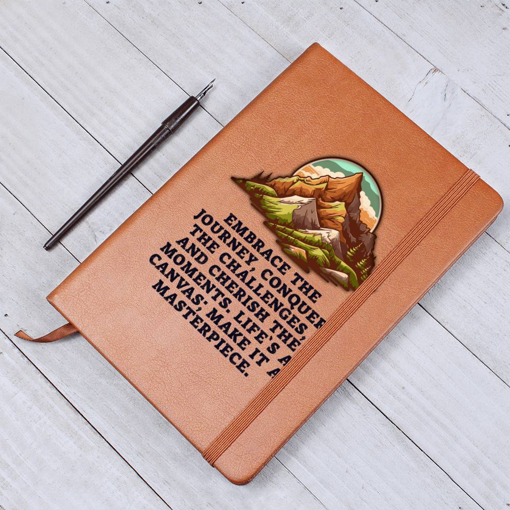 Embrace the journey Leather Journal-[Heartfelt Family Gift]