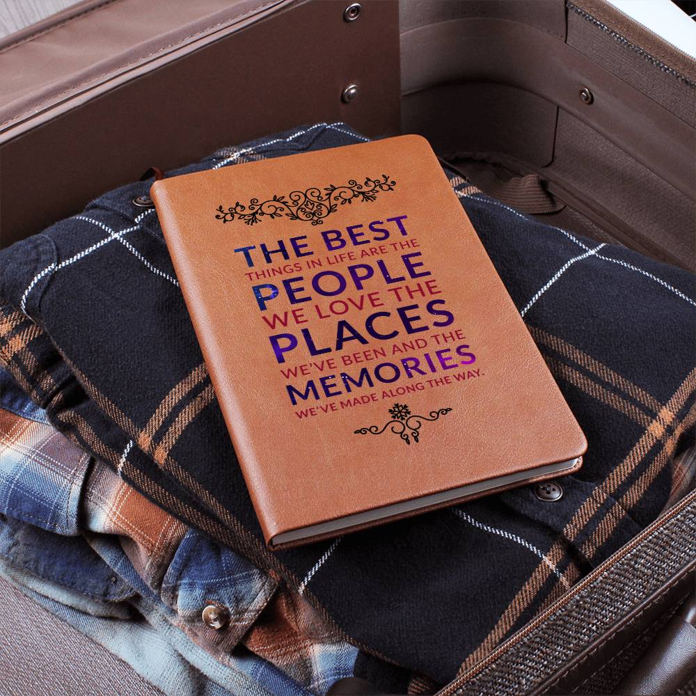 People Places Memories Leather Journal-[Heartfelt Family Gift]