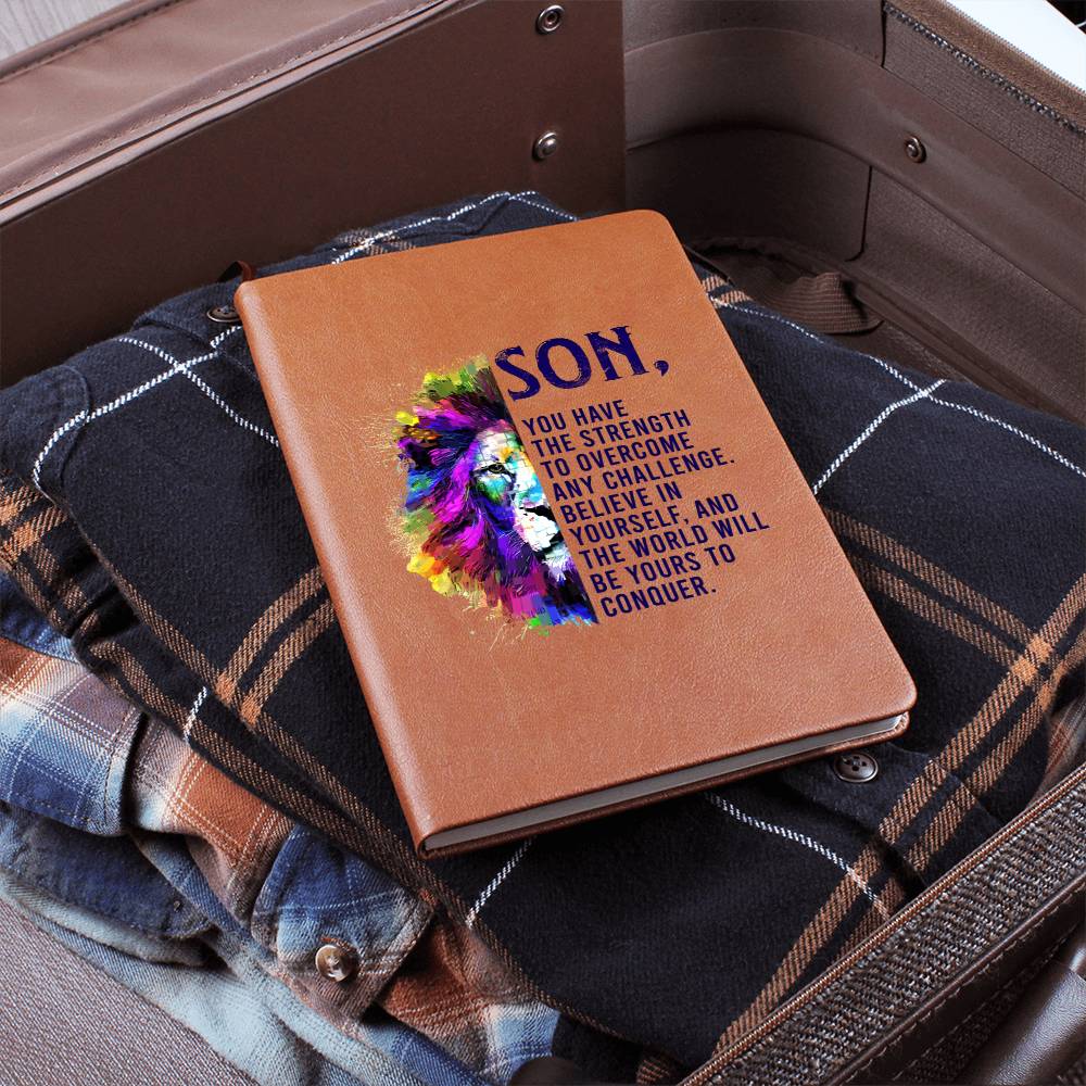 Son Strength Leather Journal-[Heartfelt Family Gift]