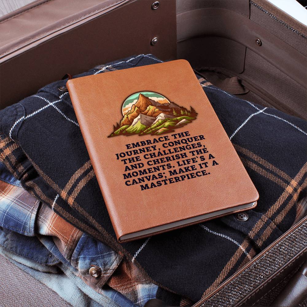 Embrace the journey Leather Journal-[Heartfelt Family Gift]