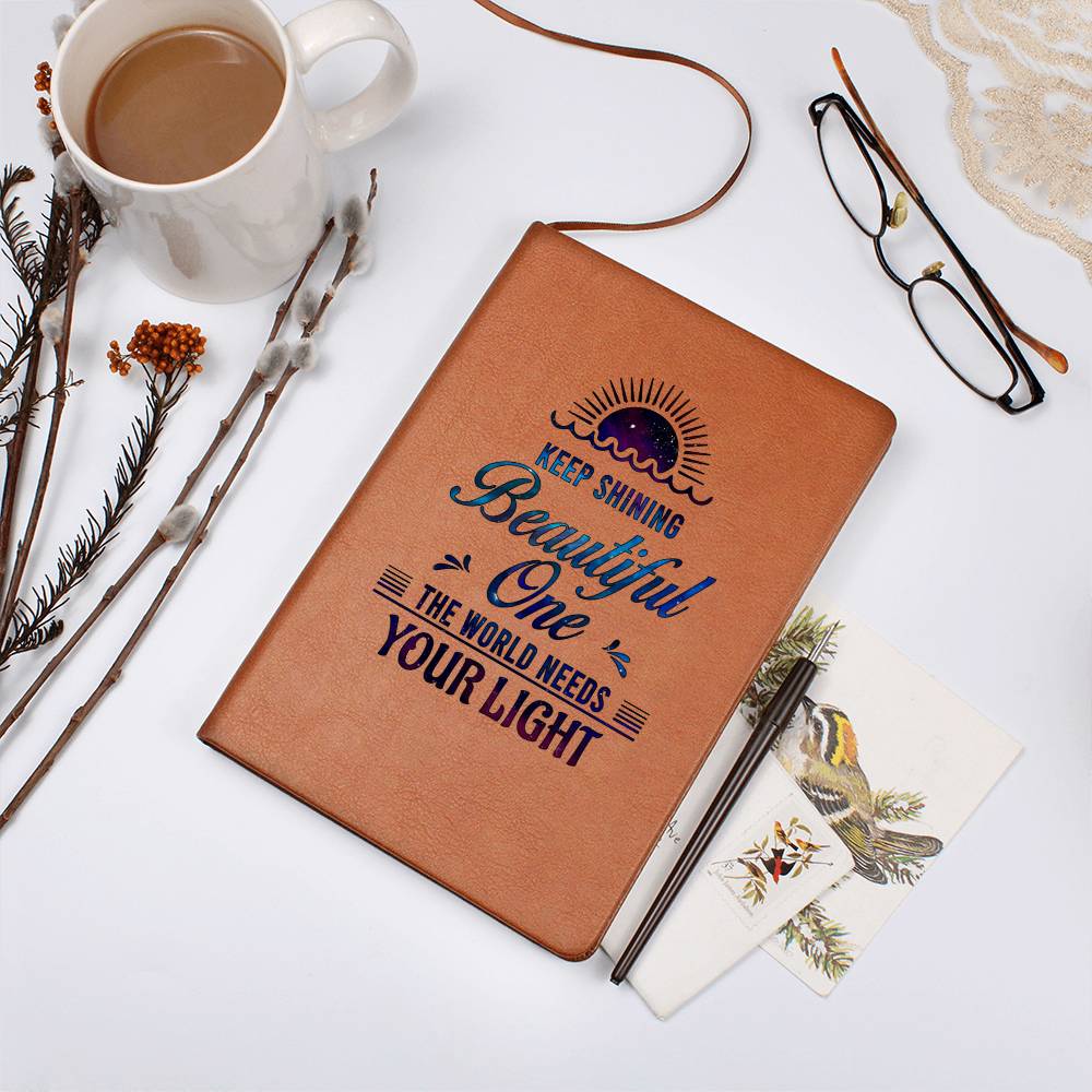 Dear Daughter Keep shining Leather Journal-[Heartfelt Family Gift]