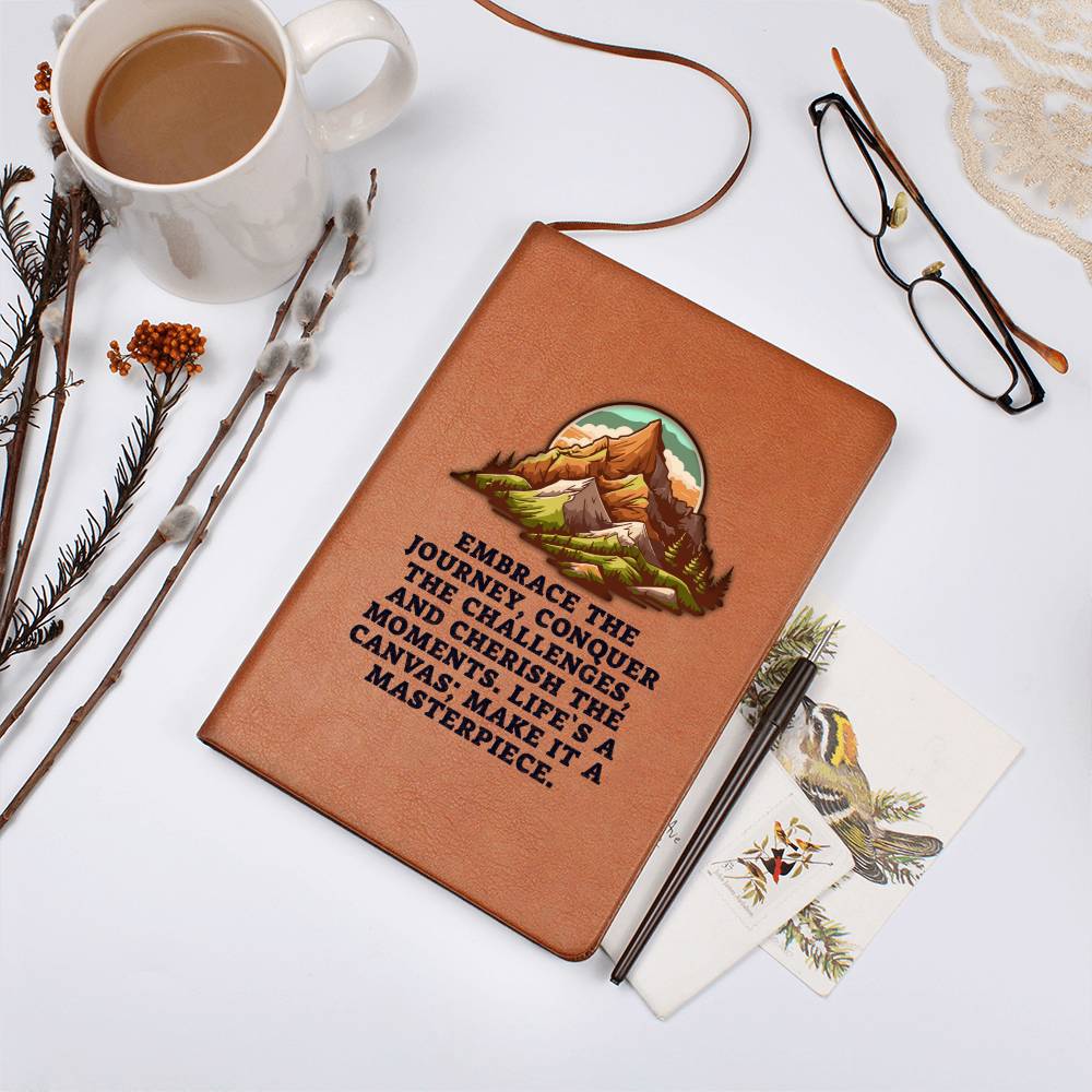 Embrace the journey Leather Journal-[Heartfelt Family Gift]