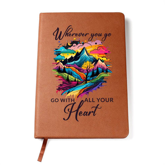 Wherever You Go Leather Journal-[Heartfelt Family Gift]