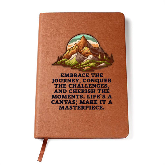 Embrace the journey Leather Journal-[Heartfelt Family Gift]