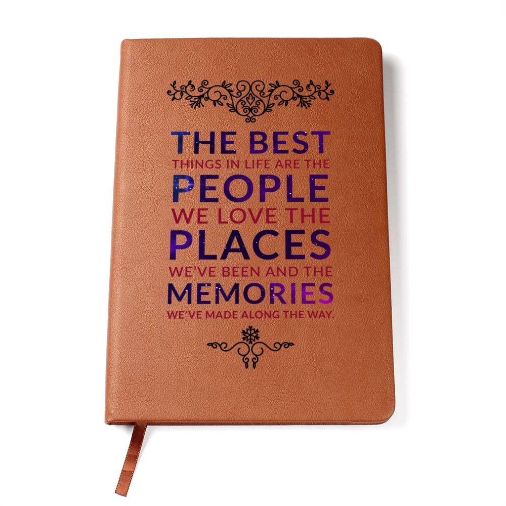 People Places Memories Leather Journal-[Heartfelt Family Gift]