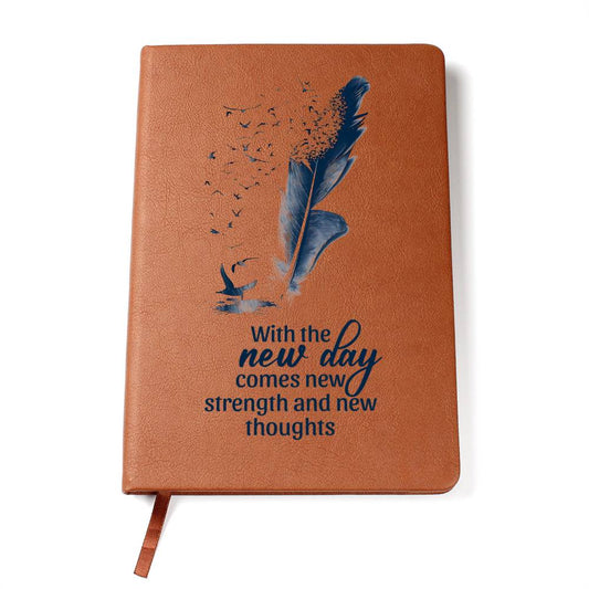 Strength and Thoughts Leather Journal-[Heartfelt Family Gift]