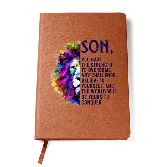 Son Strength Leather Journal-[Heartfelt Family Gift]