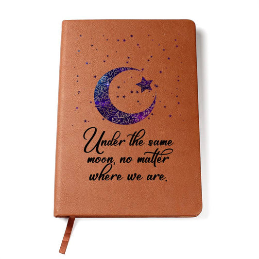 Under the Same Moon Leather Journal-[Heartfelt Family Gift]