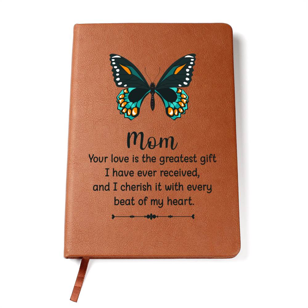 Mom Butterfly Leather Journal-[Heartfelt Family Gift]