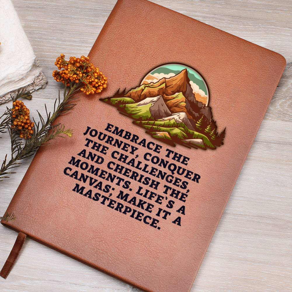 Embrace the journey Leather Journal-[Heartfelt Family Gift]