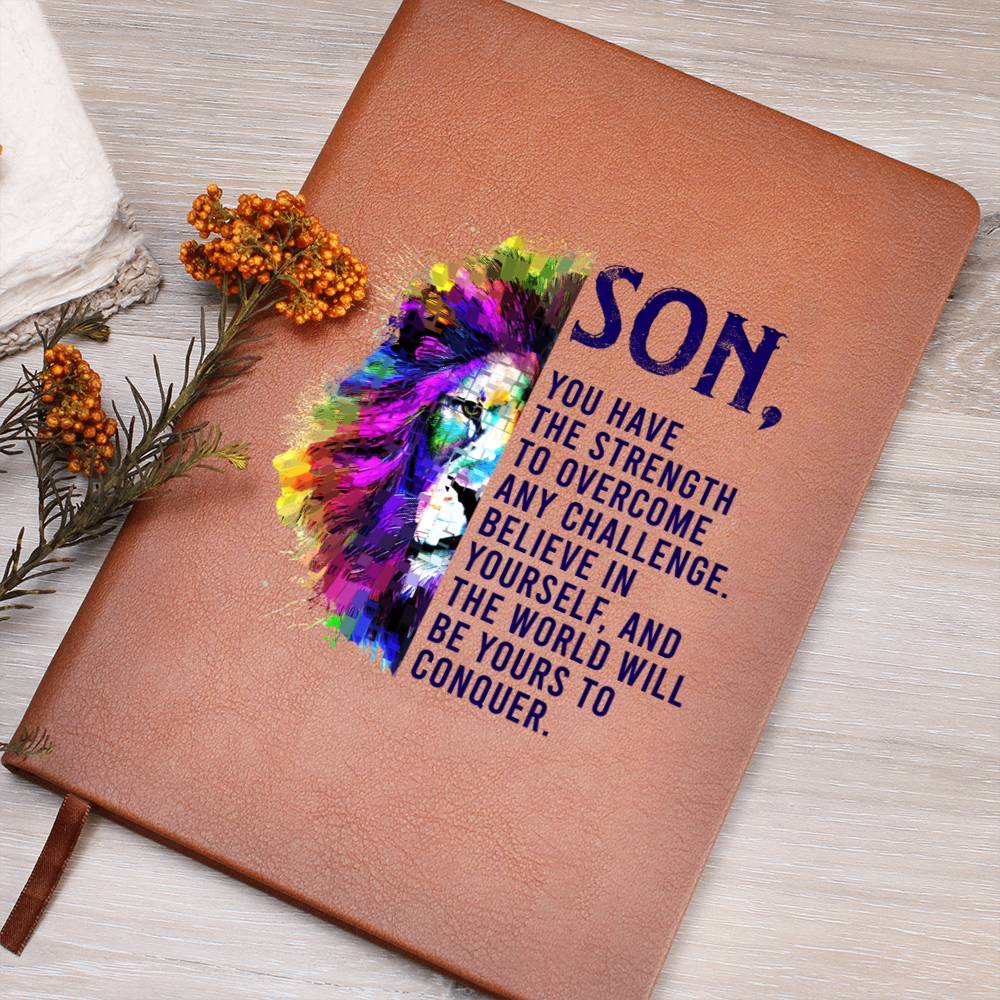Son Strength Leather Journal-[Heartfelt Family Gift]