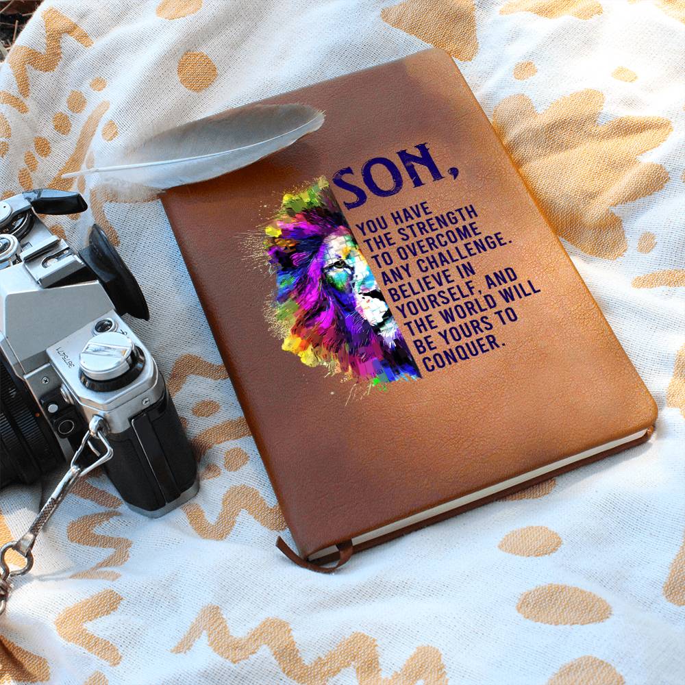 Son Strength Leather Journal-[Heartfelt Family Gift]