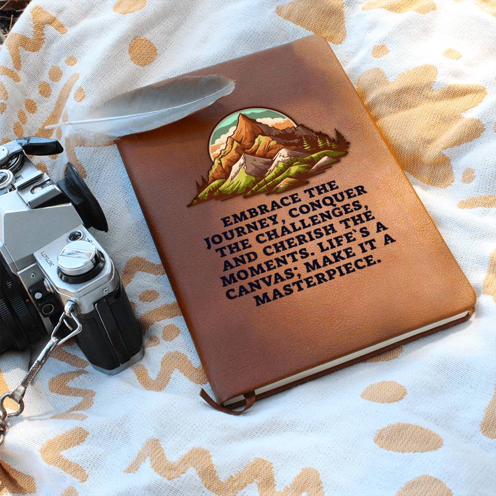 Embrace the journey Leather Journal-[Heartfelt Family Gift]