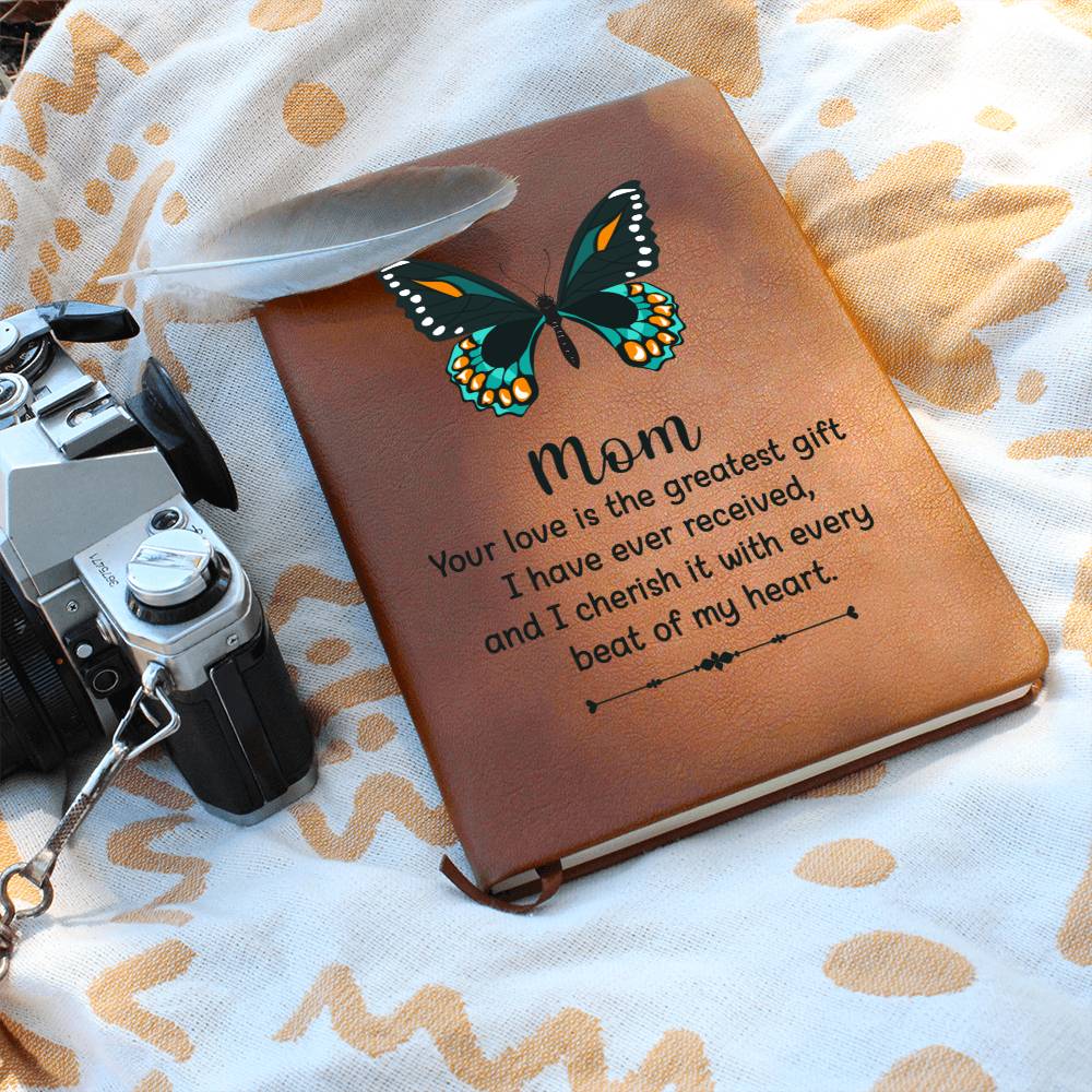 Mom Butterfly Leather Journal-[Heartfelt Family Gift]