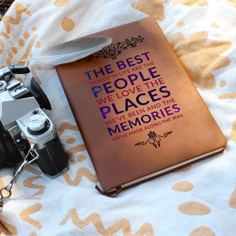 People Places Memories Leather Journal-[Heartfelt Family Gift]