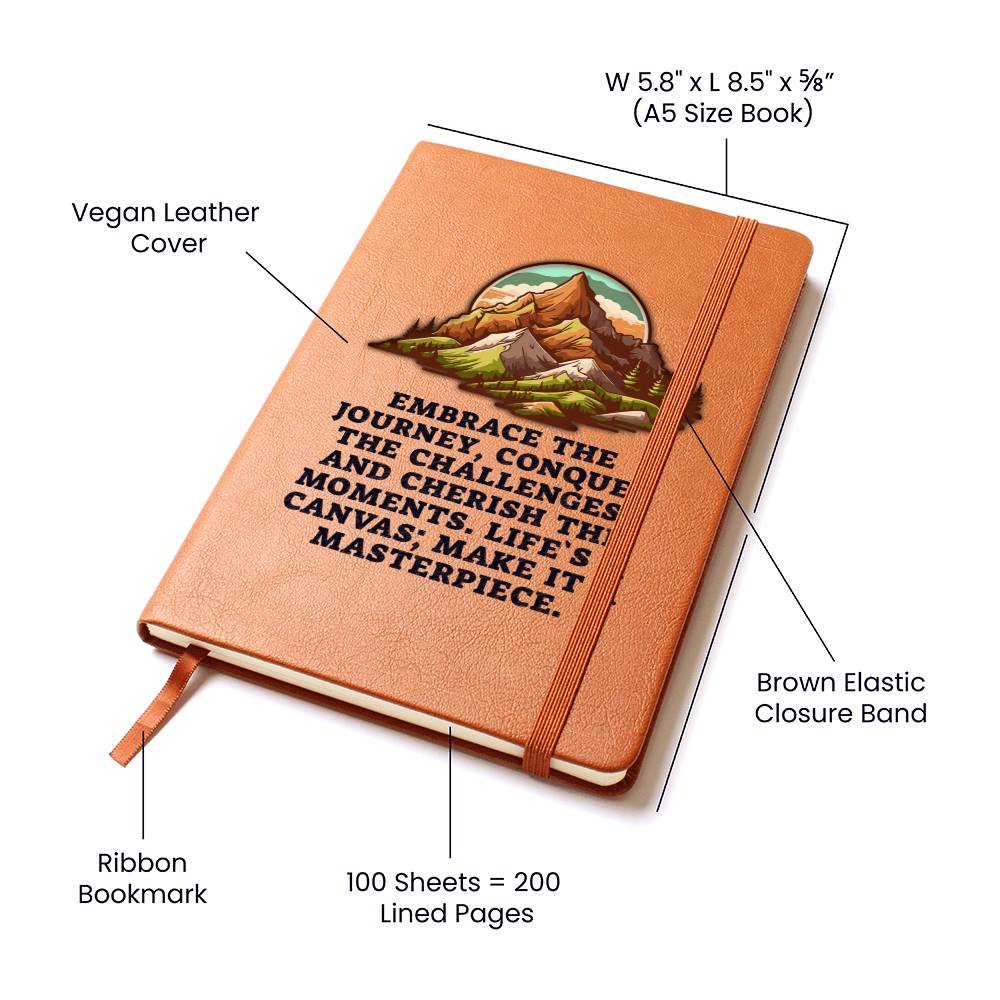 Embrace the journey Leather Journal-[Heartfelt Family Gift]