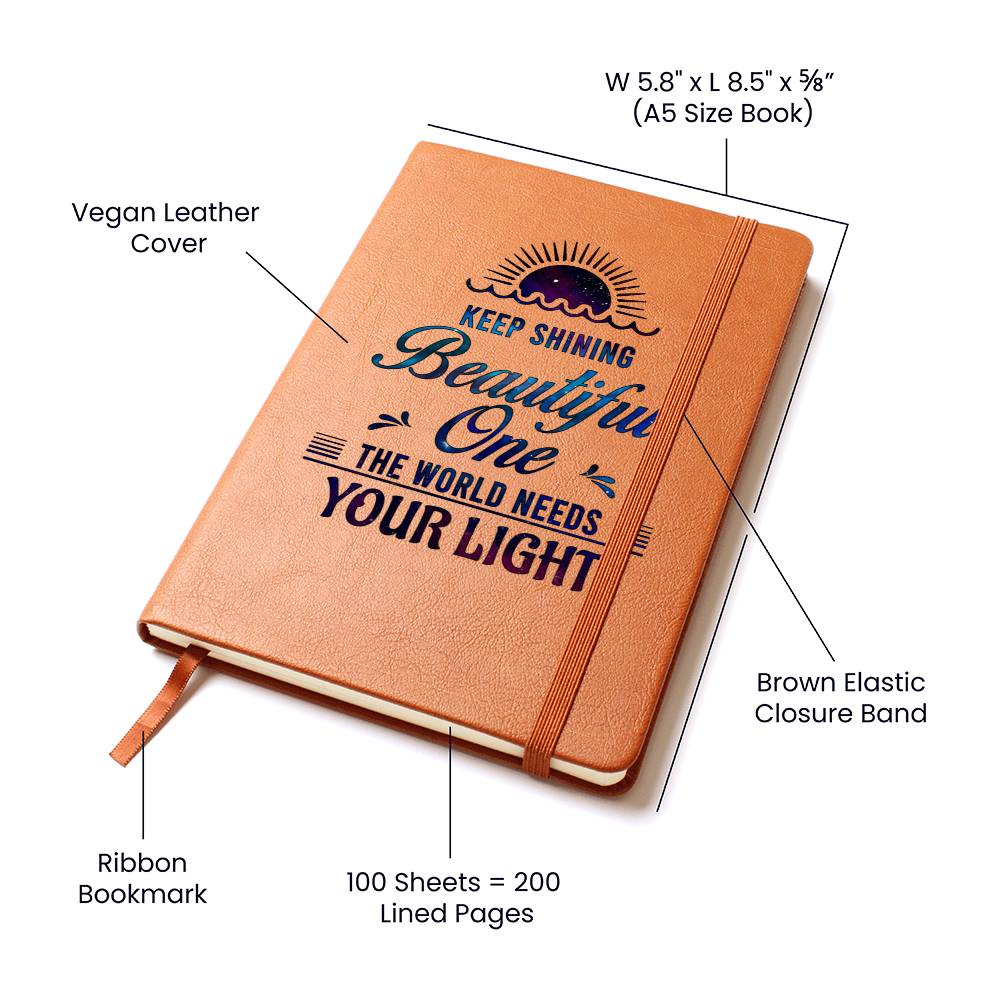 Dear Daughter Keep shining Leather Journal-[Heartfelt Family Gift]