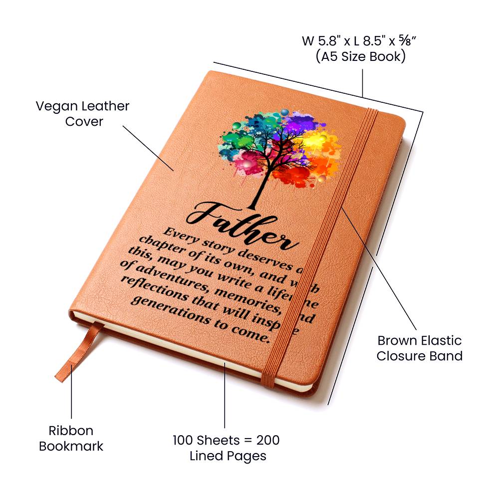 Father Leather Journal-[Heartfelt Family Gift]