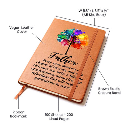 Father Leather Journal-[Heartfelt Family Gift]