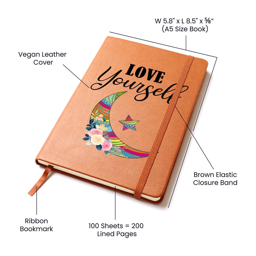 Love Yourself Leather Journal-[Heartfelt Family Gift]