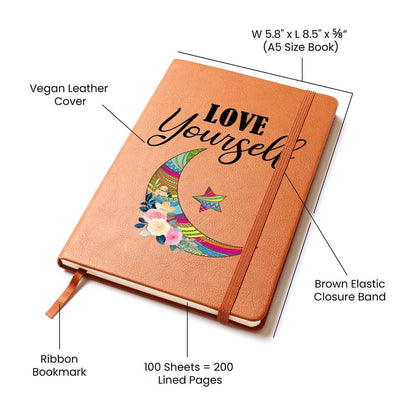 Love Yourself Leather Journal-[Heartfelt Family Gift]