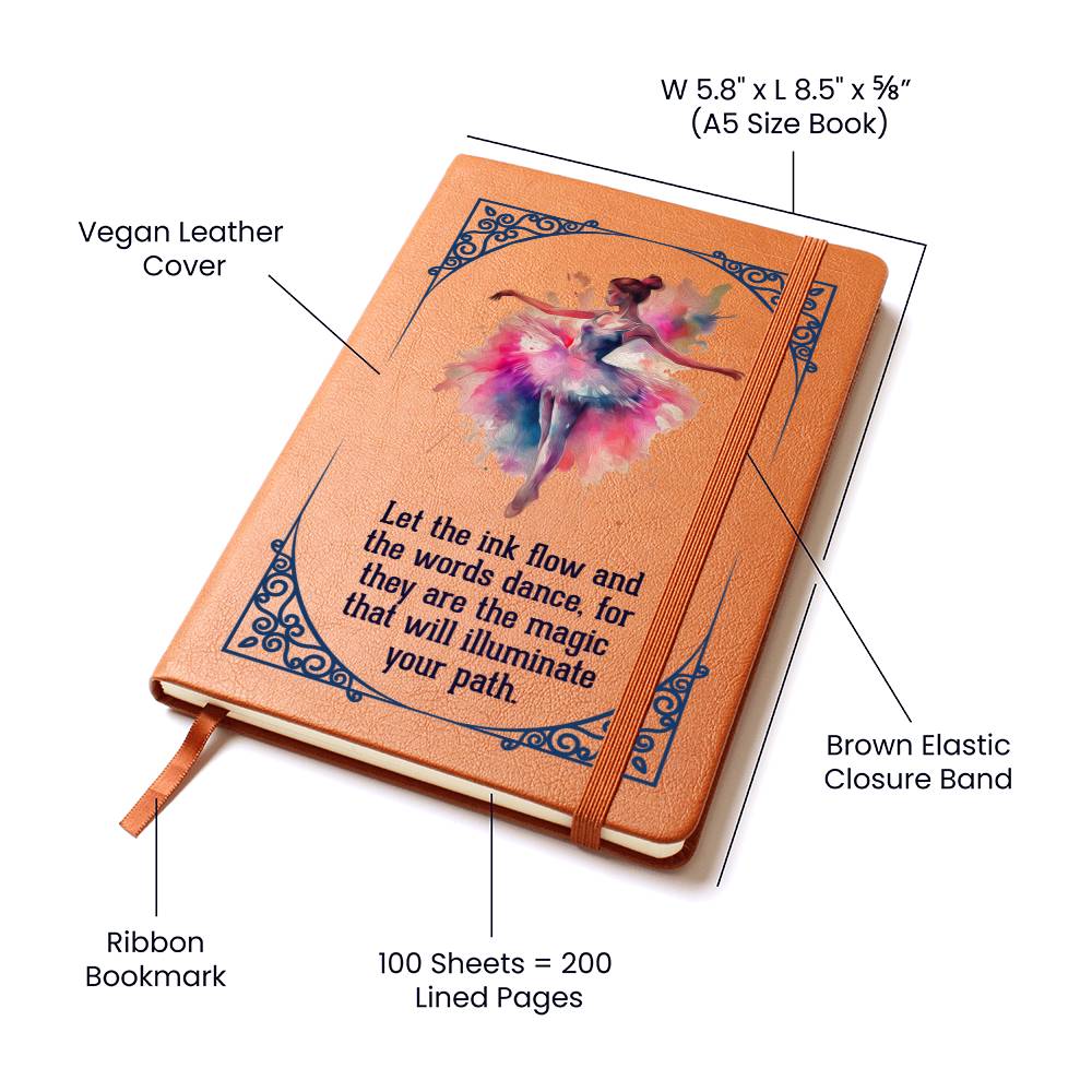 Ballerina Leather Journal-[Heartfelt Family Gift]