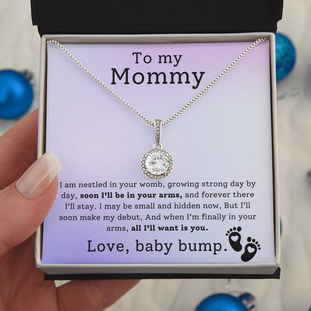 Mommy from Baby Bump Hope Necklace Gift-[Heartfelt Family Gift]