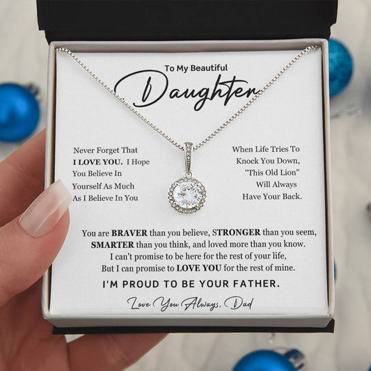 To My Daughter  Hope Necklace