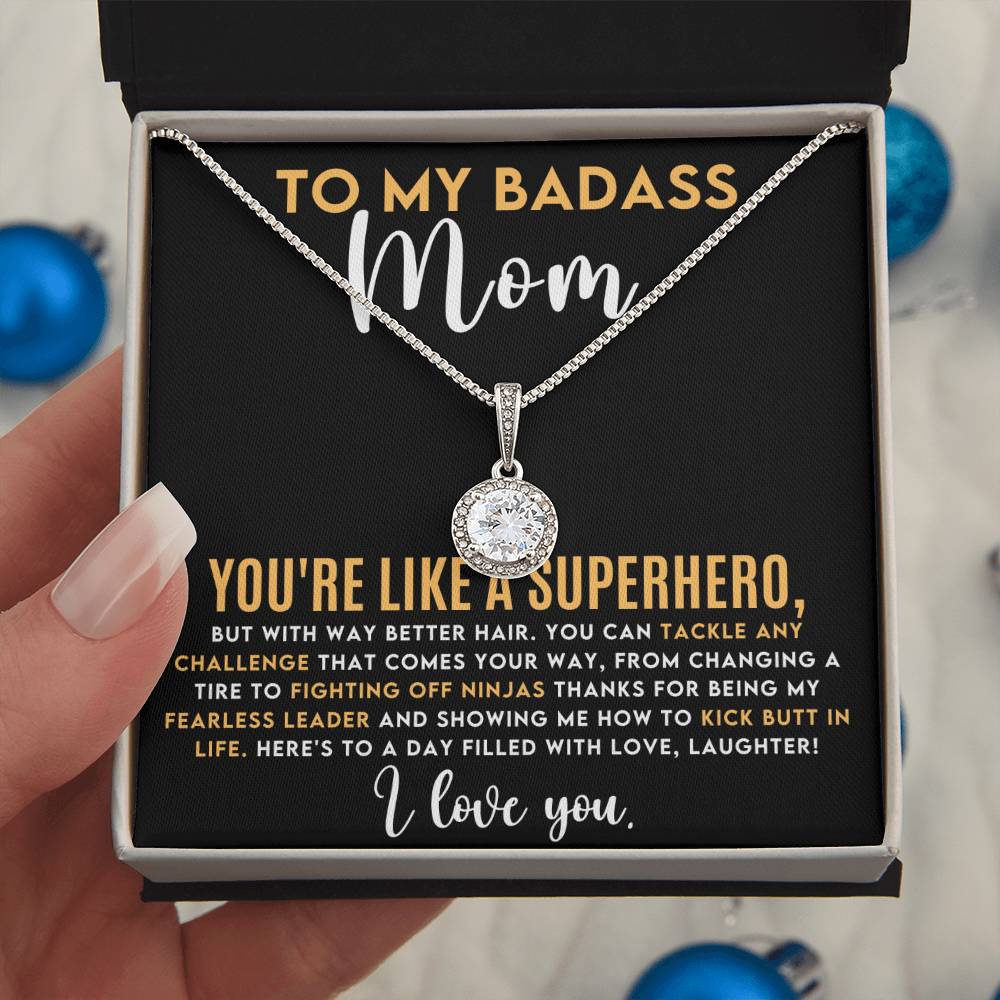 Badass Mom Hope Necklace - Unique Gift for Moms  Top-Quality Jewelry-[Heartfelt Family Gift]
