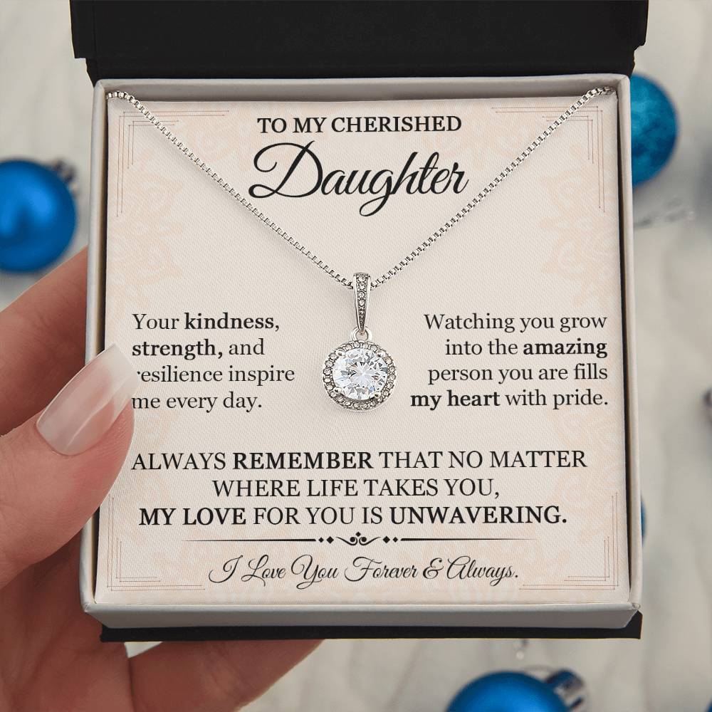 Cherished Daughter Hope Necklace - Perfect Gift for Any Occasion-[Heartfelt Family Gift]