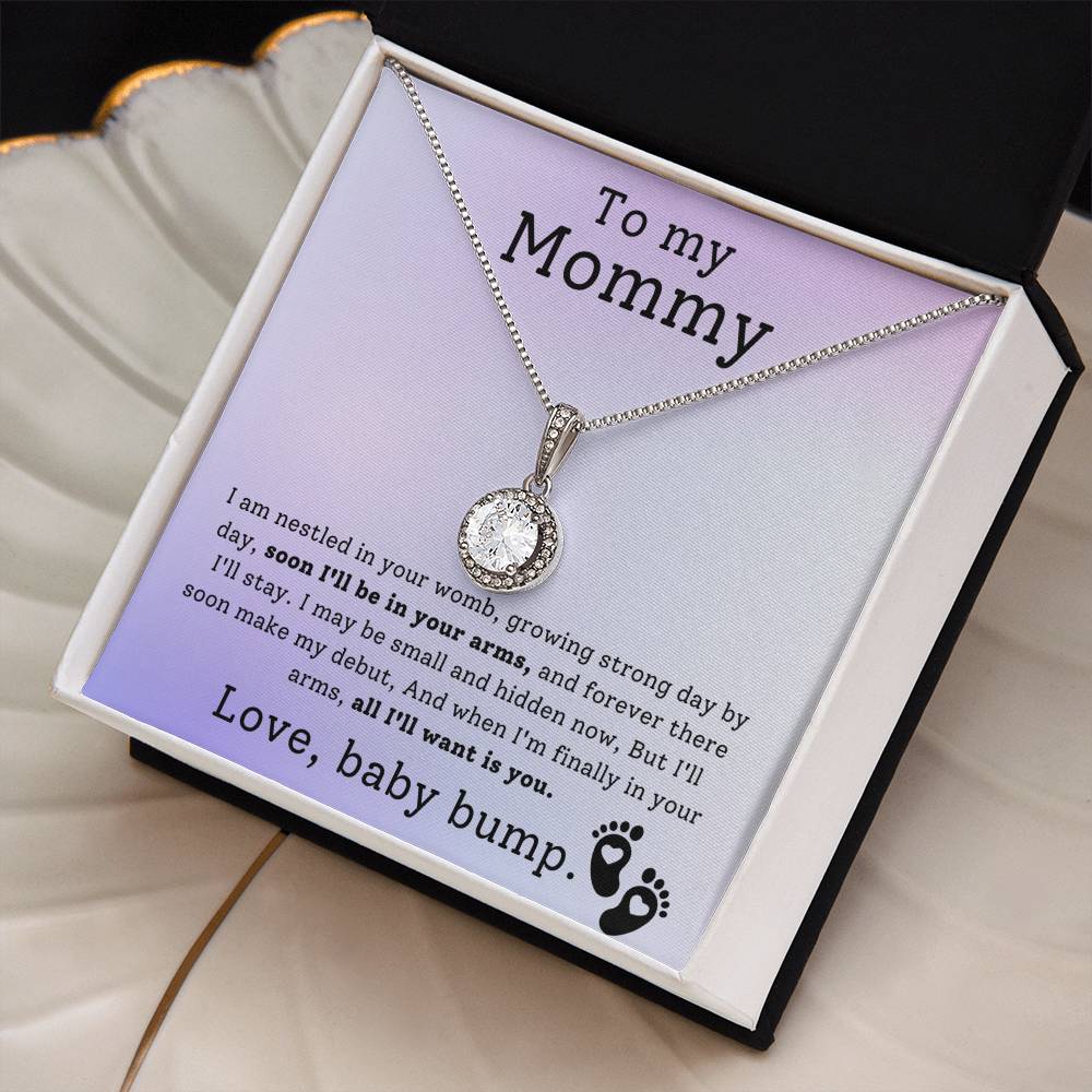 Mommy from Baby Bump Hope Necklace Gift-[Heartfelt Family Gift]