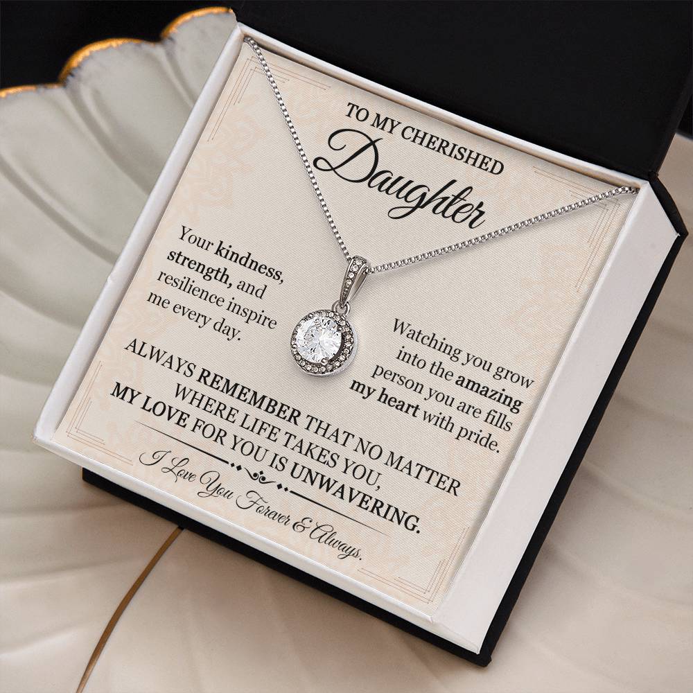 Cherished Daughter Hope Necklace - Perfect Gift for Any Occasion-[Heartfelt Family Gift]