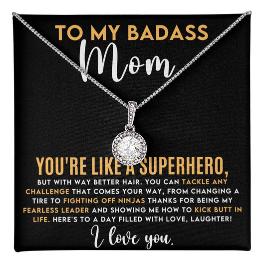 Badass Mom Hope Necklace - Unique Gift for Moms  Top-Quality Jewelry-[Heartfelt Family Gift]