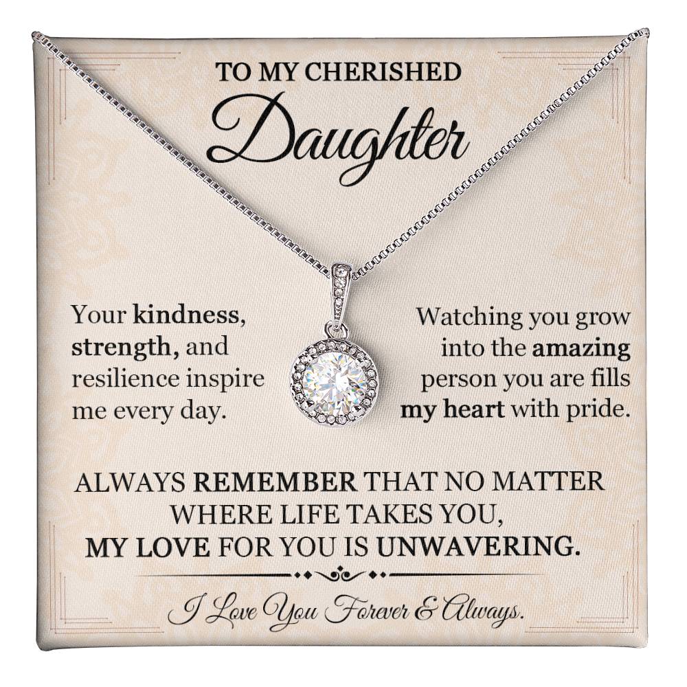 Cherished Daughter Hope Necklace - Perfect Gift for Any Occasion-[Heartfelt Family Gift]