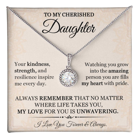 Cherished Daughter Hope Necklace - Perfect Gift for Any Occasion-[Heartfelt Family Gift]