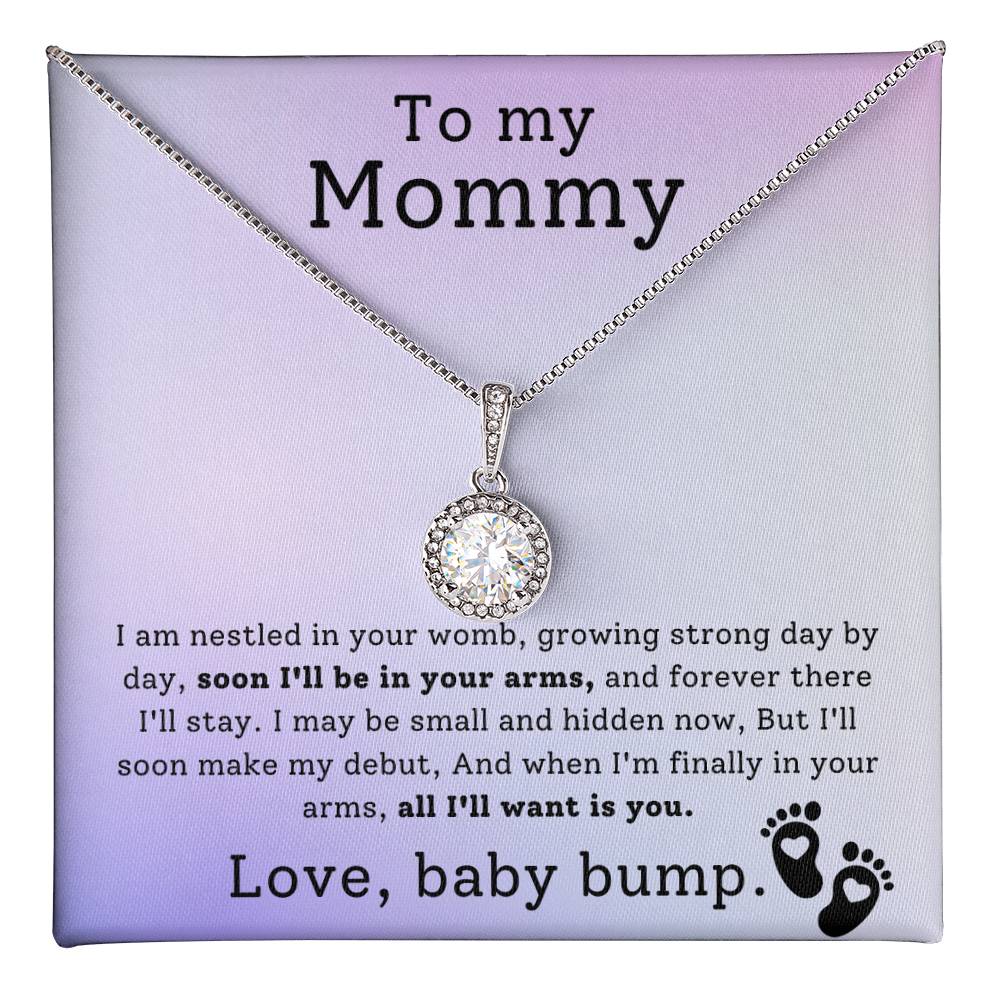 Mommy from Baby Bump Hope Necklace Gift-[Heartfelt Family Gift]