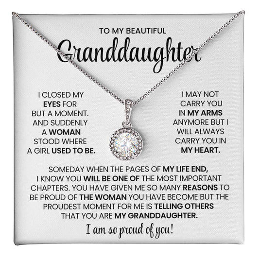 To My Granddaughter  Hope Necklace