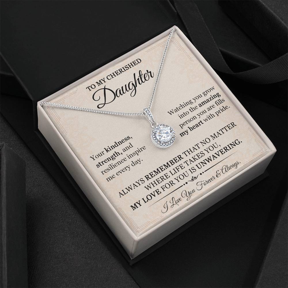Cherished Daughter Hope Necklace - Perfect Gift for Any Occasion-[Heartfelt Family Gift]