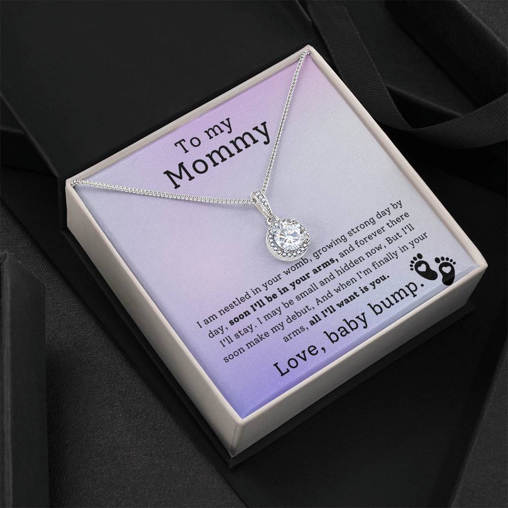 Mommy from Baby Bump Hope Necklace Gift-[Heartfelt Family Gift]