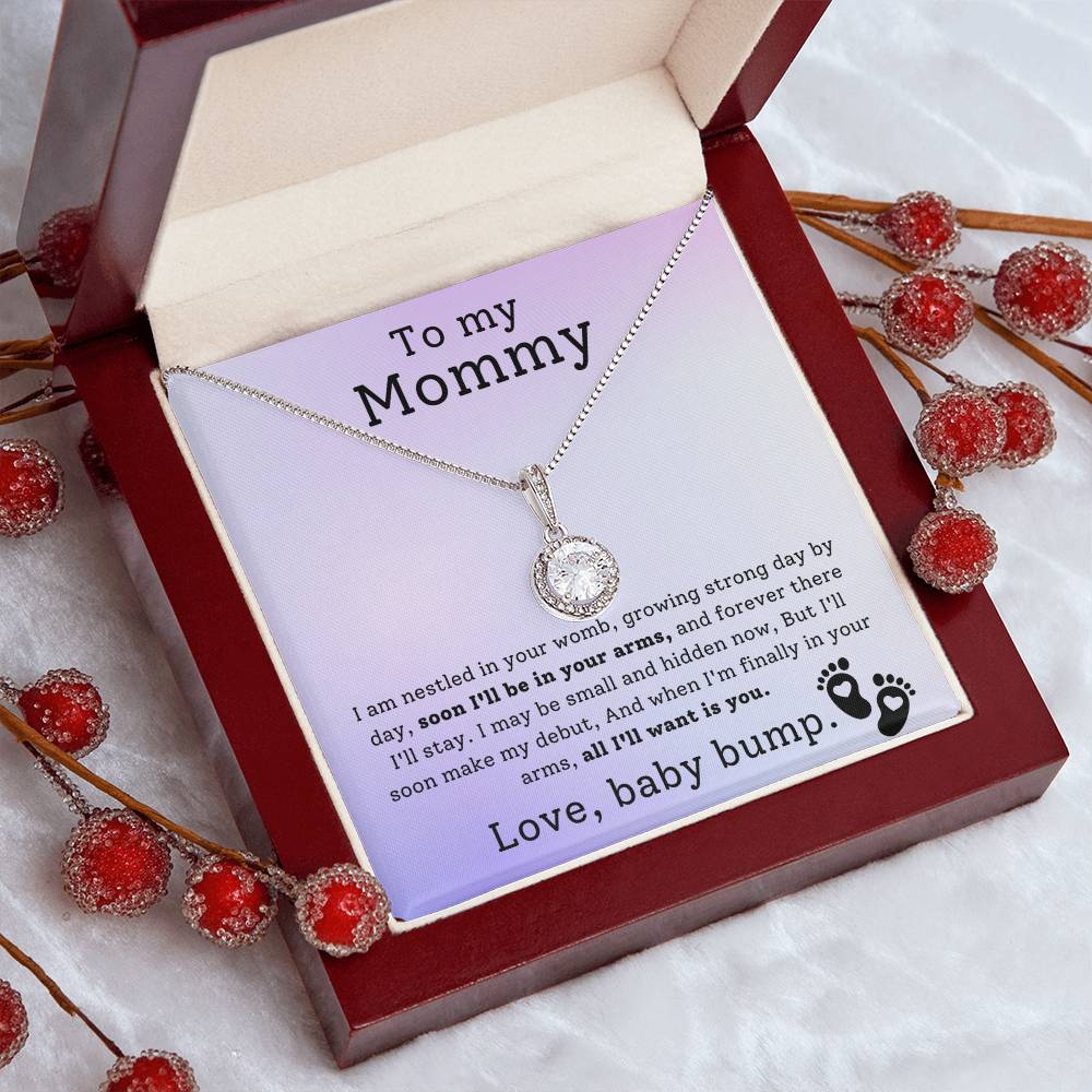 Mommy from Baby Bump Hope Necklace Gift-[Heartfelt Family Gift]