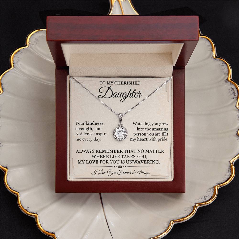 Cherished Daughter Hope Necklace - Perfect Gift for Any Occasion-[Heartfelt Family Gift]