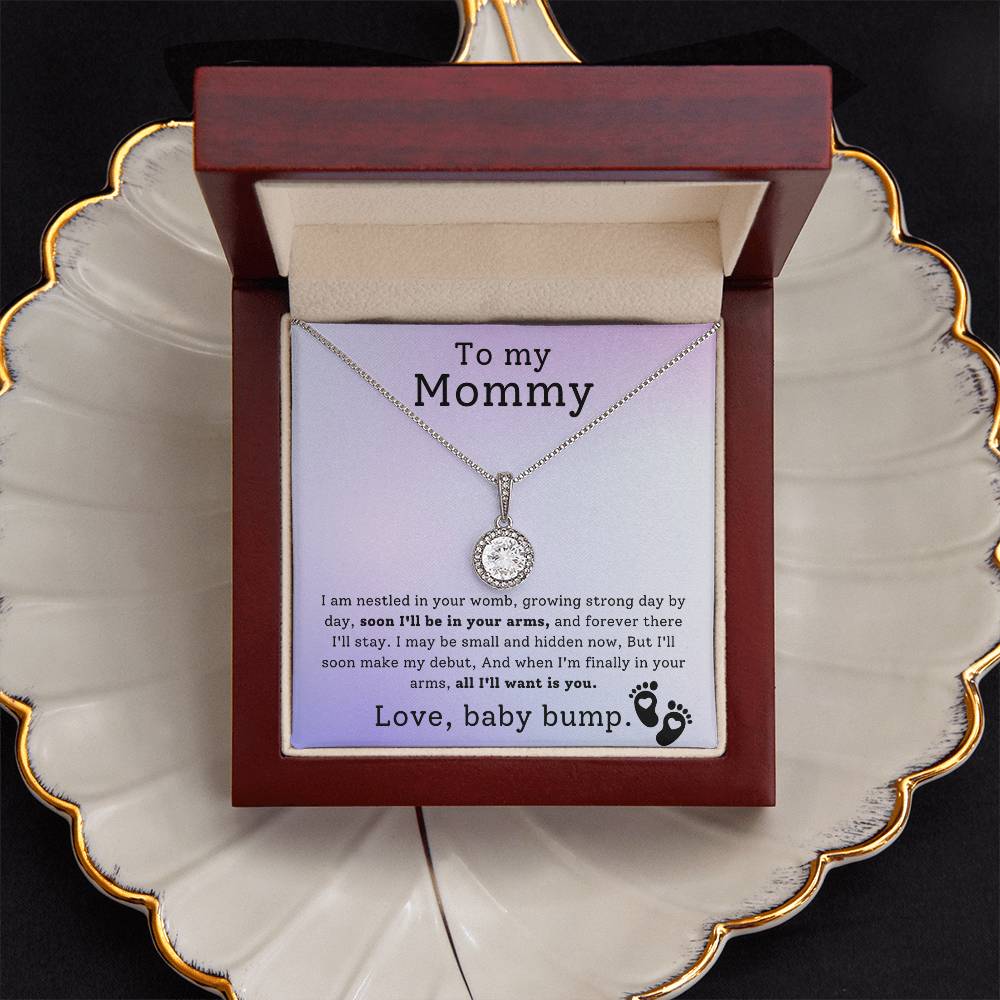 Mommy from Baby Bump Hope Necklace Gift-[Heartfelt Family Gift]