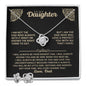 To My Daughter Love Knot Necklace & Earring Gift Set