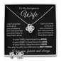 To My Wife Love Knot Necklace & Earring Gift Set