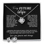 To My Future Wife Love Knot Necklace & Earring Gift Set