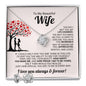 To My Wife Knot Necklace & Earring Gift Set