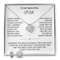 To My Wife Love Knot Necklace & Earring Gift Set