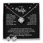 To My Wife Knot Necklace & Earring Gift Set