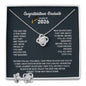 Class of 2026 Love Knot Necklace and Earring Gift Set