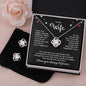 To My Wife Knot Necklace & Earring Gift Set